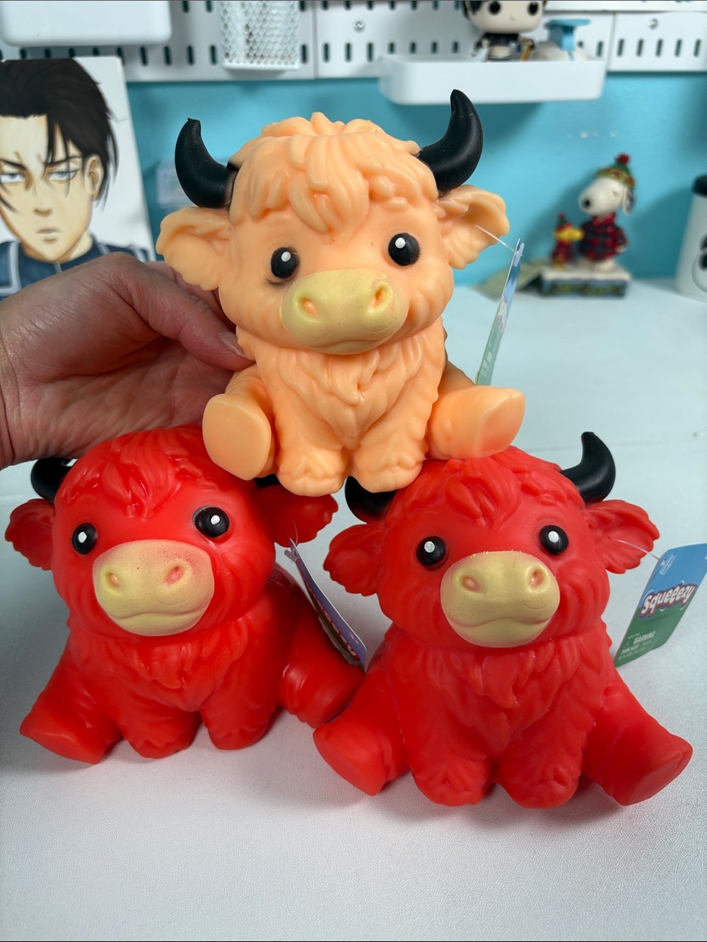 Squeezy Highland Cow squishy bundle fidget viral TikTok